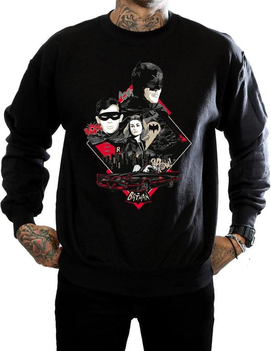 Immagine prodotto Felpa in cotone da uomo Batman Serie TV Personaggi Skyline (3XL)