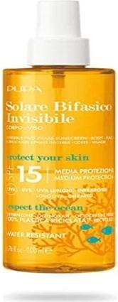 Actual product image Pupa Milano Invisible Sunscreen Two-Phase (Suntan cream, SPF 15, 200 ml)