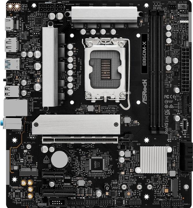 Actual product image AsRock B860M-X (Socket S1, Intel B860, mATX)