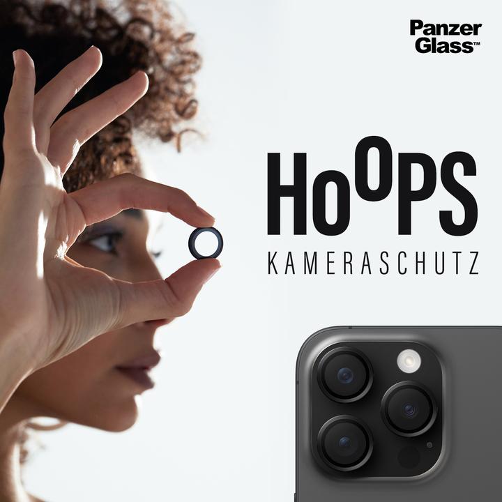 Produktbild PanzerGlass Hoops Camera Lens Protector (1 Stück, Apple iPhone 15 Pro Max, Apple iPhone 15 Pro)
