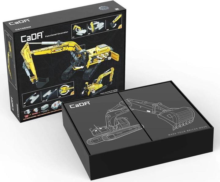 Image du produit Lean Toys Constructeur Caterpillar excavator 1702 pcs. CADA 1:20