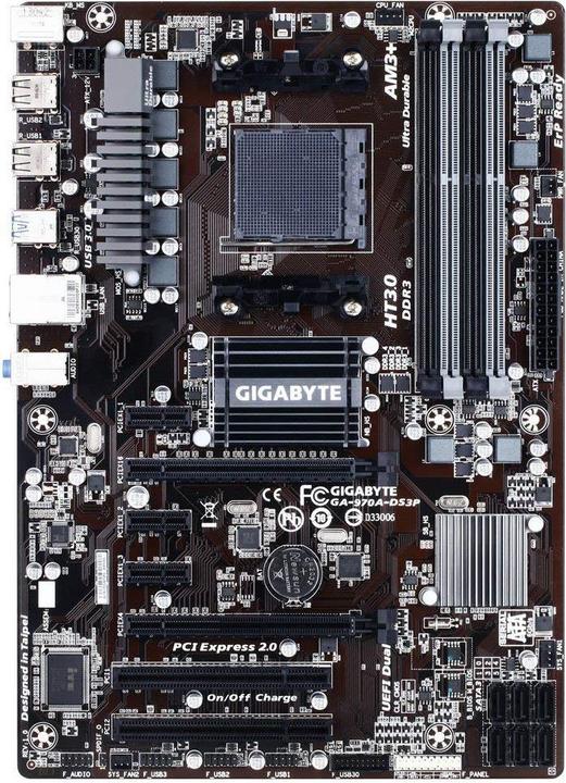 Produktbild Gigabyte Ga 970a Ds3p (AM3+, AMD 970, AMD SB950, ATX)