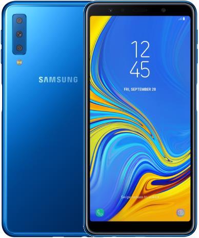 Samsung Galaxy A7 (64 GB, Blue, 6", Dual SIM + SD, 24 Mpx, 4G)