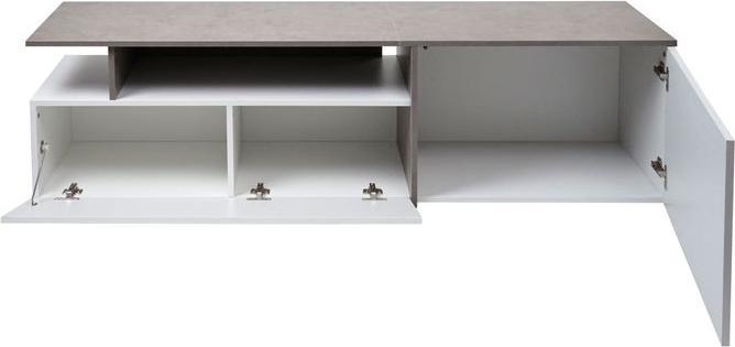 Produktbild Mendler TV-Rack HWC-L34, Holz 45x161x40cm Staufach, Beton-Optik weiss (45 x 161 x 40 cm)