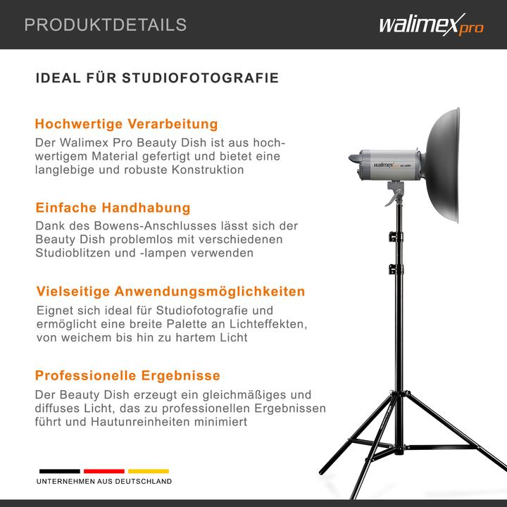 Actual product image Walimex pro Beauty Dish for & K 40cm (Beauty dish, 40 cm)