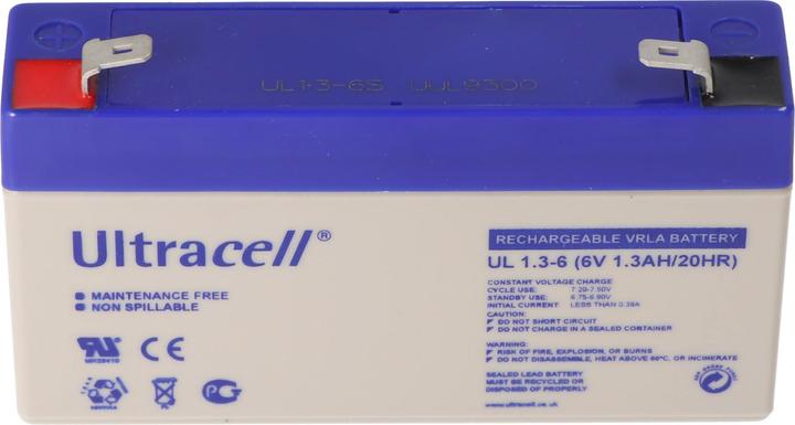 Actual product image Ultracell Akku UL1.3-6 (6 V, 1.30 Ah)