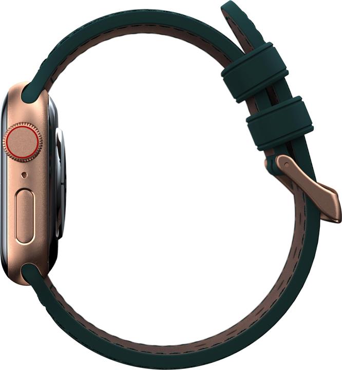 Actual product image Njord Jord Watch Strap For (40 mm, 41 mm, Stainless steel fastener, Salmon leather, Vegan Leather, Apple Watch)