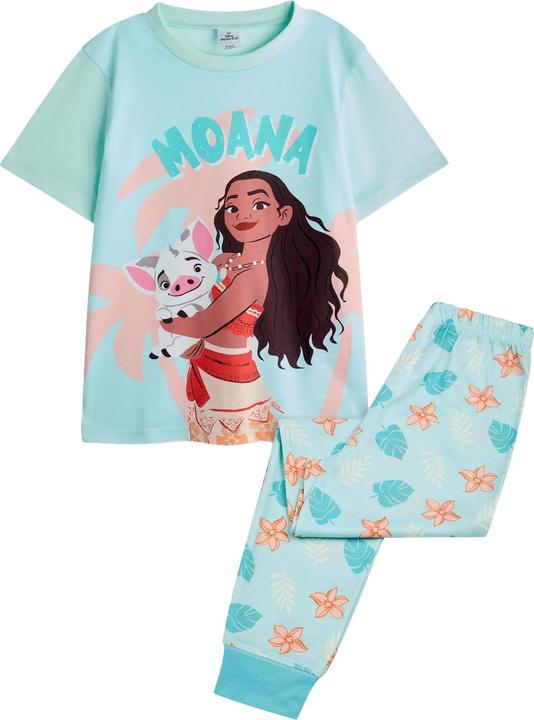 Moana Schlafanzug mit langer Hose Mädchen kurzärmlig