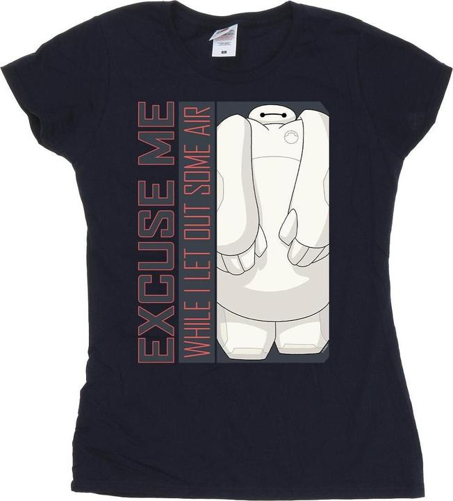 Actual product image Disney Womens/Ladies Big Hero 6 Baymax Excuse Me Some Air Cotton T-Shirt (XL)
