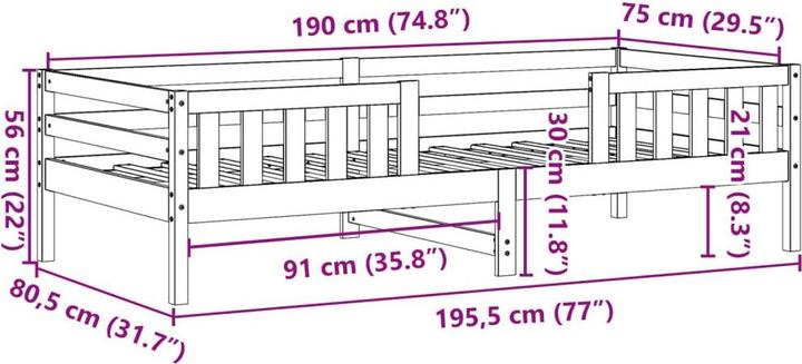 Produktbild VidaXL Kostandin (75 x 190 cm)