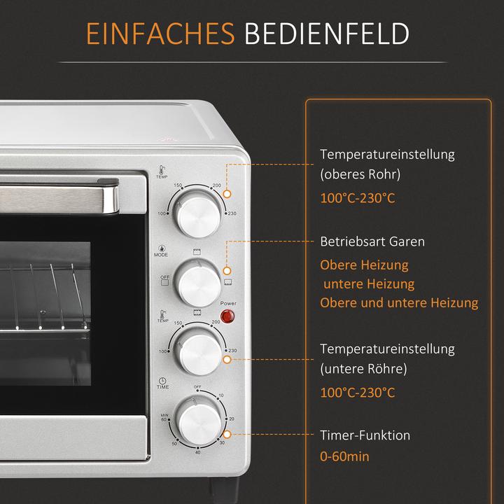 Actual product image Homcom Mini oven 32L