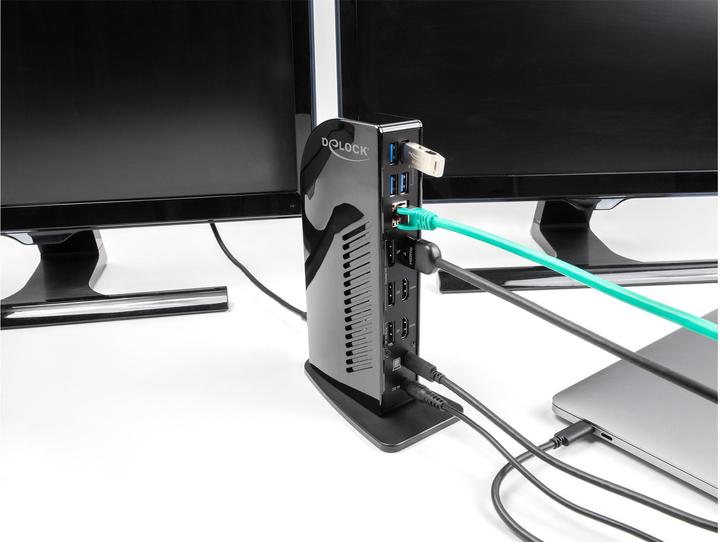 Actual product image Delock USB Type-C Triple Display Docking Station with DisplayL (USB-C, 5 Ports)