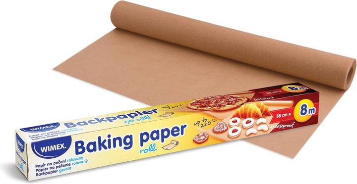 Immagine prodotto Wimex.eu Carta da forno arrotolata marrone 38cm x 8m - 1 pezzo