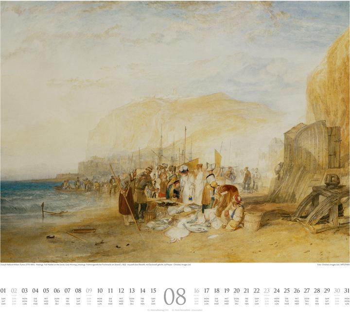 Produktbild William Turner Kalender 2026 (54 x 48 cm, Harter Einband, Französisch, Deutsch, Englisch)