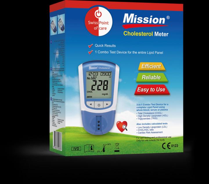 Mission 3-in-1 Cholesterin Messgerät (Cholesterinmessgerät)