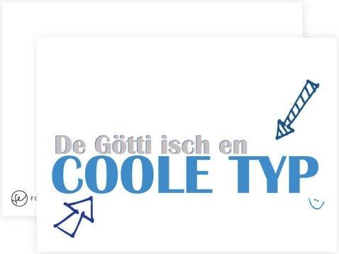 Image du produit Fotoeigenart Postkarte De Götti isch en coole Typ