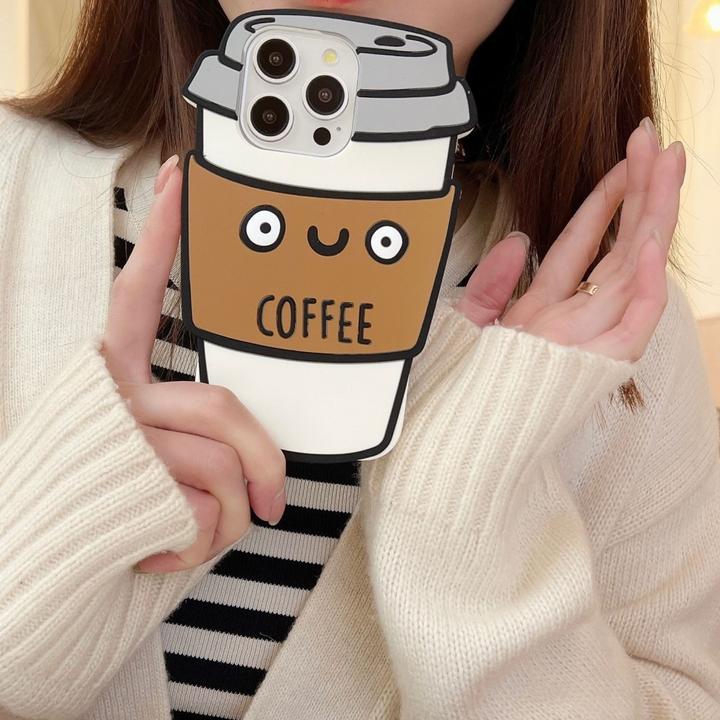 Image du produit Ueli Express Drôle d'étui en silicone pour tasse à café 3D (Apple iPhone 15 Pro)