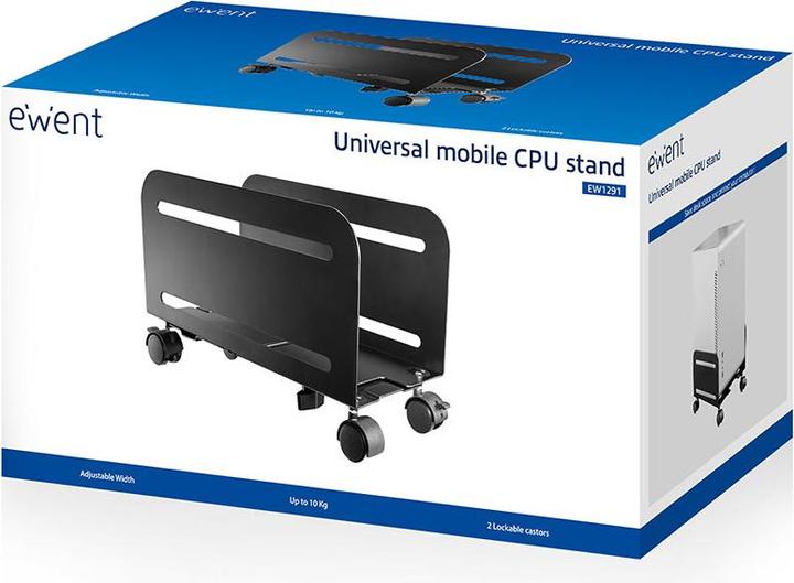 Produktbild Ewent Soporte De Cpu Movil Universal De Metal