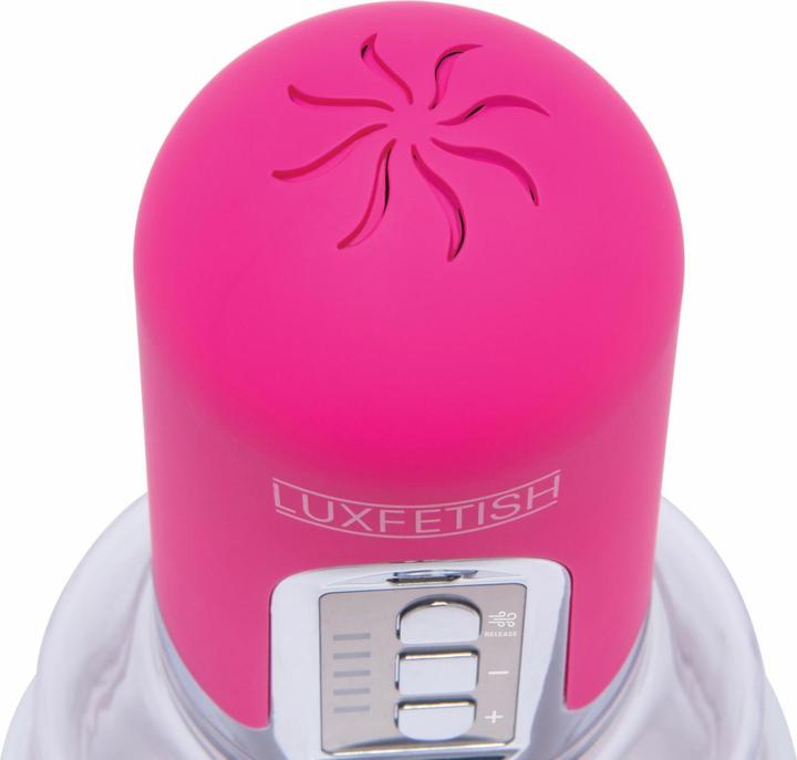Actual product image Lux Fetish Rechargeable 4-function Auto Pussy Pump With Clit Clamp