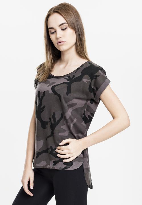 Actual product image Urban Classics Ladies Camo Back Shaped Tee (5XL)