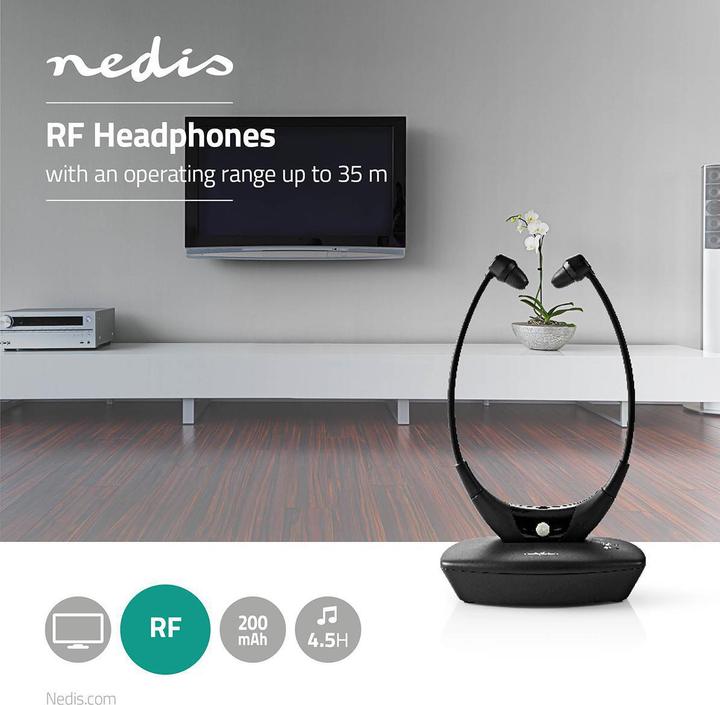 Produktbild Nedis HPRF010BK (keine Geräuschunterdrückung, 4.50 h, Kabelgebunden)