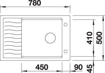 Actual product image Blanco Elon XL 6 S (Top-mounted sink, 78 cm, 50 cm)
