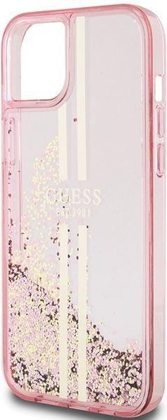 Produktbild Guess GUHCP15MLFCSEGP iPhone 15 Plus / 14 Plus 6.7" różowy/pink hardcase Liquid Glitter Gold Stripes (Apple iPhone 15 Plus, Apple iPhone 14 Plus)