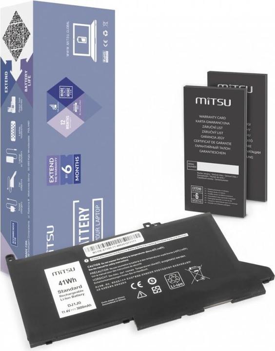 Image du produit Mitsu Bateria do Dell Latitude E7390, E7490 3600 mAh (41 Wh) 11.4 Volt (3 cellules, 3600 mAh)