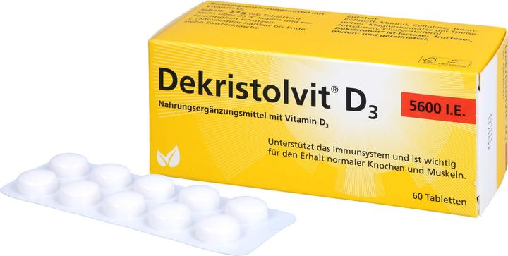 Immagine prodotto Dekristolvit D3 5600 compresse I.E., 60 compresse (60 Pezzo/i, Pillole, 60 g)