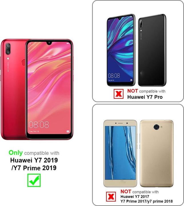 Actual product image Cadorabo Book Invisible Magnet Cover (Huawei Y7 (2019))