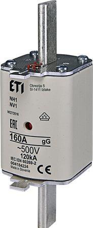 Eti 004184224 AC fuse-link NH1 gG 160A/500V (type NH (NH-DIN fuse, 160 A)