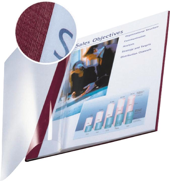 Actual product image Leitz impressBIND folders Soft Cover A4 10 pcs - 7 mm, bordeaux (A4, 10 x)