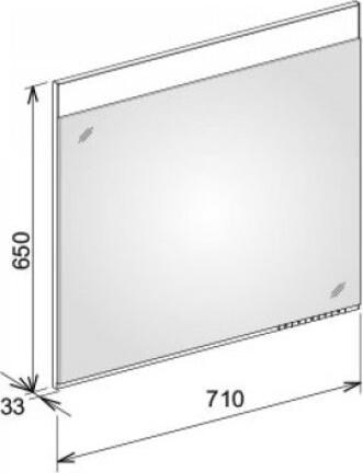 Immagine prodotto Keuco X-Line specchio luminoso 33298, riscaldamento specchio, colore della luce 2700-6500 Kelvin, 12