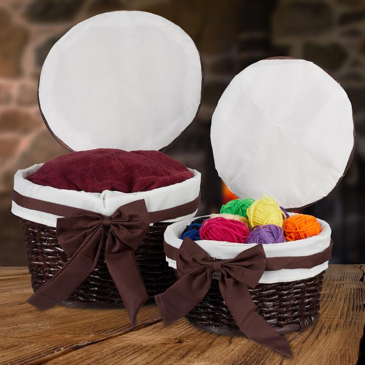 Actual product image Relaxdays Bathroom Basket Set of 2 (2 x, 31 x 31 x 22 cm)