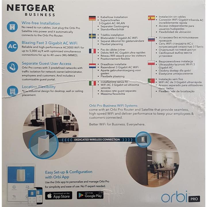 Actual product image Netgear Orbi Pro SRK60 Mesh WiFi Set