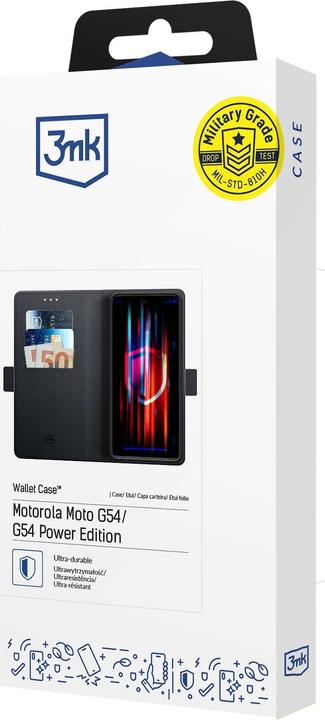 Produktbild 3MK Wallet Case Motorola Moto G54/Power Edition czarny/black (Motorola Moto G54)