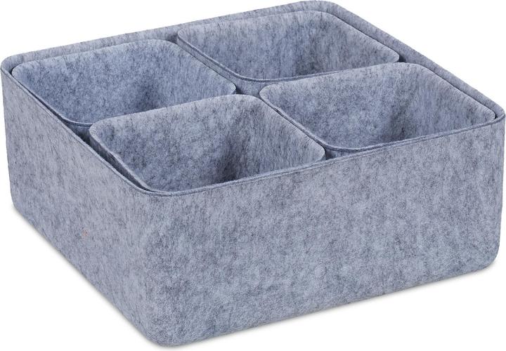 Produktbild Relaxdays 5tlg. Schubladenorganizer-Set (5 x, 25 x 25 x 10.5 cm)