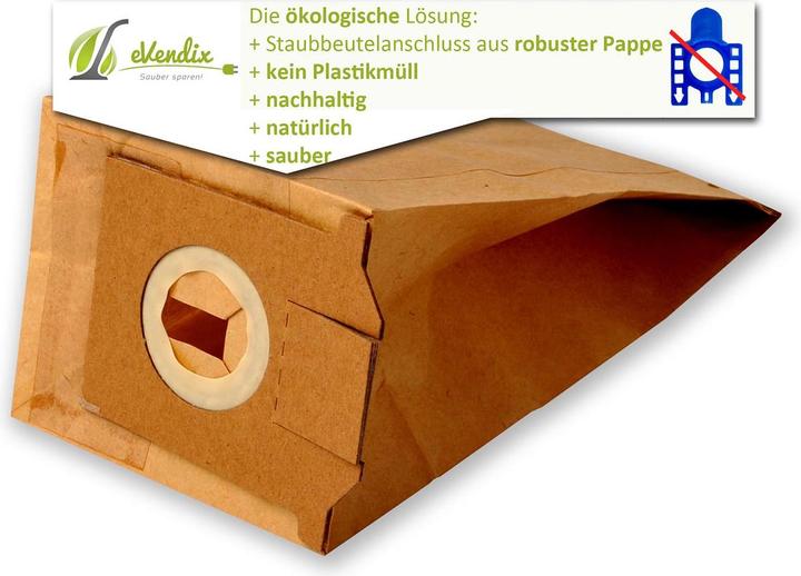 Produktbild eVendix 20 Staubsaugerbeutel kompatibel mit Bosch BHS4N2, 20 Staubbeutel + 4 Mikro-Filter ähnlich Original S (20 x)