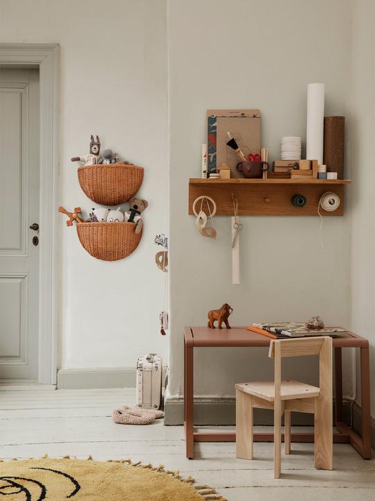 Image du produit Ferm Living Pochettes murales tressées (2 x, 45 x 18.5 x 41 cm)