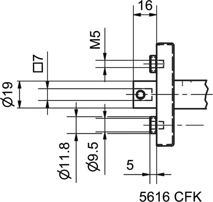 Actual product image Glutz Window handles 5087/5616 CF INOX Basel