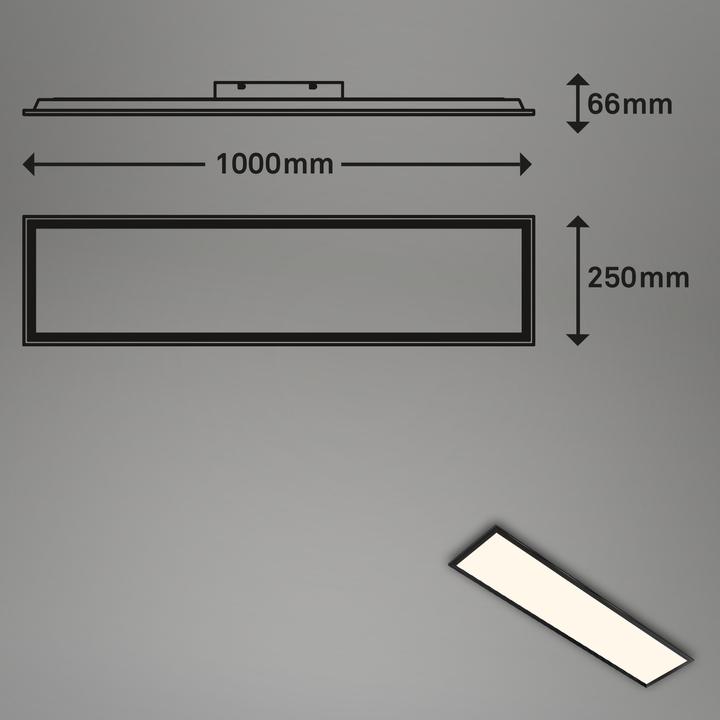 Image du produit Briloner Panneau LED RGB CCT, noir, 1xPlaque LED/24W + LED RGB (2400 lm)