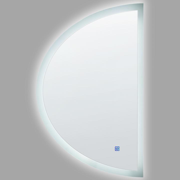 Image du produit Beliani miroir mural LED semi-circulaire ø 80 cm argent BEZONS (49 x 80 cm)