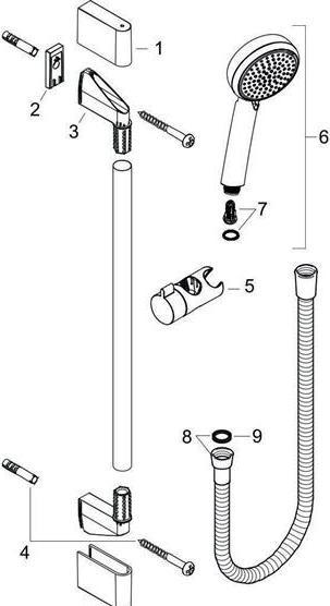 Produktbild hansgrohe Brauseset CROMETTA 100 VARIO (4 Strahlarten, 16 l/min)