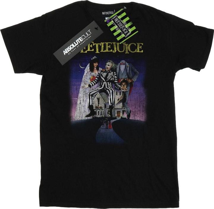 Beetlejuice Distressed Poster Baumwolle Boyfriend TShirt