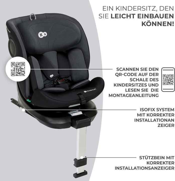 Image du produit KinderKraft Siège-auto pour enfant I-360 (Reboarder, Norme ECE R129/i-Size)