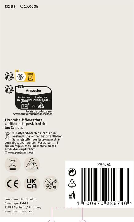 Produktbild Paulmann Globe mit Kopfspiegel (E27, 6.50 W, 600 lm, 1 x, F)