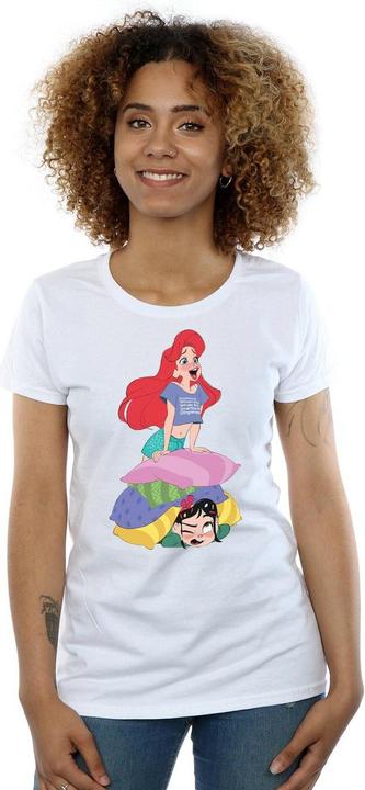 Actual product image Disney Womens/Ladies Wreck It Ralph Ariel And Vanellope Cotton T-Shirt (M)
