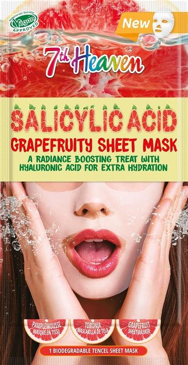 Actual product image 7th Heaven Sheet Mask Beautylicious Salicylic Acid Grapefruity 18 g