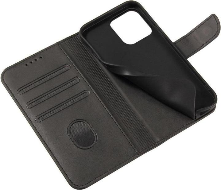 Actual product image Hurtel Magnet Case with flap and wallet for Samsung M54 - black (Samsung Galaxy M54)