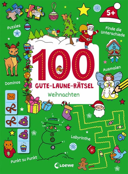 Produktbild 100 Gute-Laune-Rätsel - Weihnachten (Deutsch, Loewe Weihnachten, Loewe Kreativ, Loewe Lernen und Rätseln, Joshua Schulz, 2019)